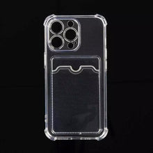 Anti - shock transparante telefoonhoes met kaarthouder voor iPhone 14 Pro Max