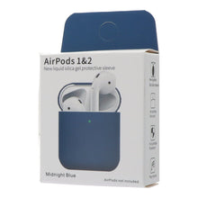 Anti - val en stofdichte Bluetooth oordopjes siliconen hoesje voor AirPods 1 / AirPods 2 Midnight Blue