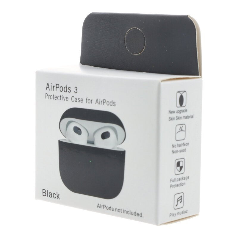 Anti - val stofdichte siliconen hoes voor AirPods 3 zwart