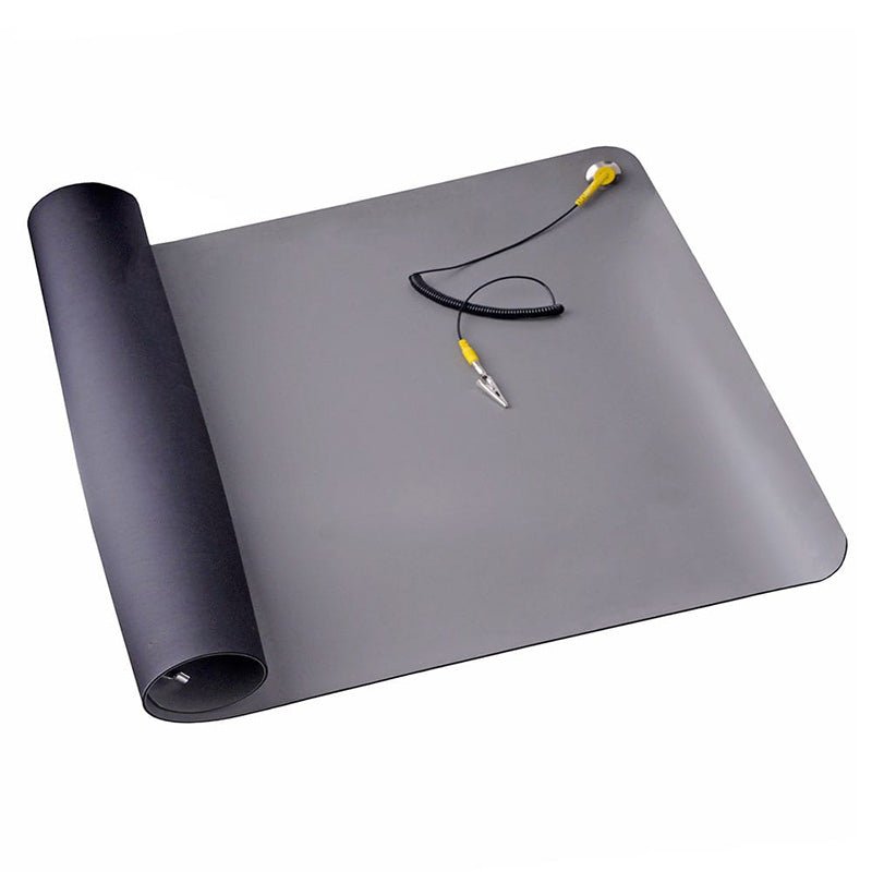 Antistatische mat met geurloze en milieuvriendelijke eigenschappen grijs zwart 2mm 50*70cm