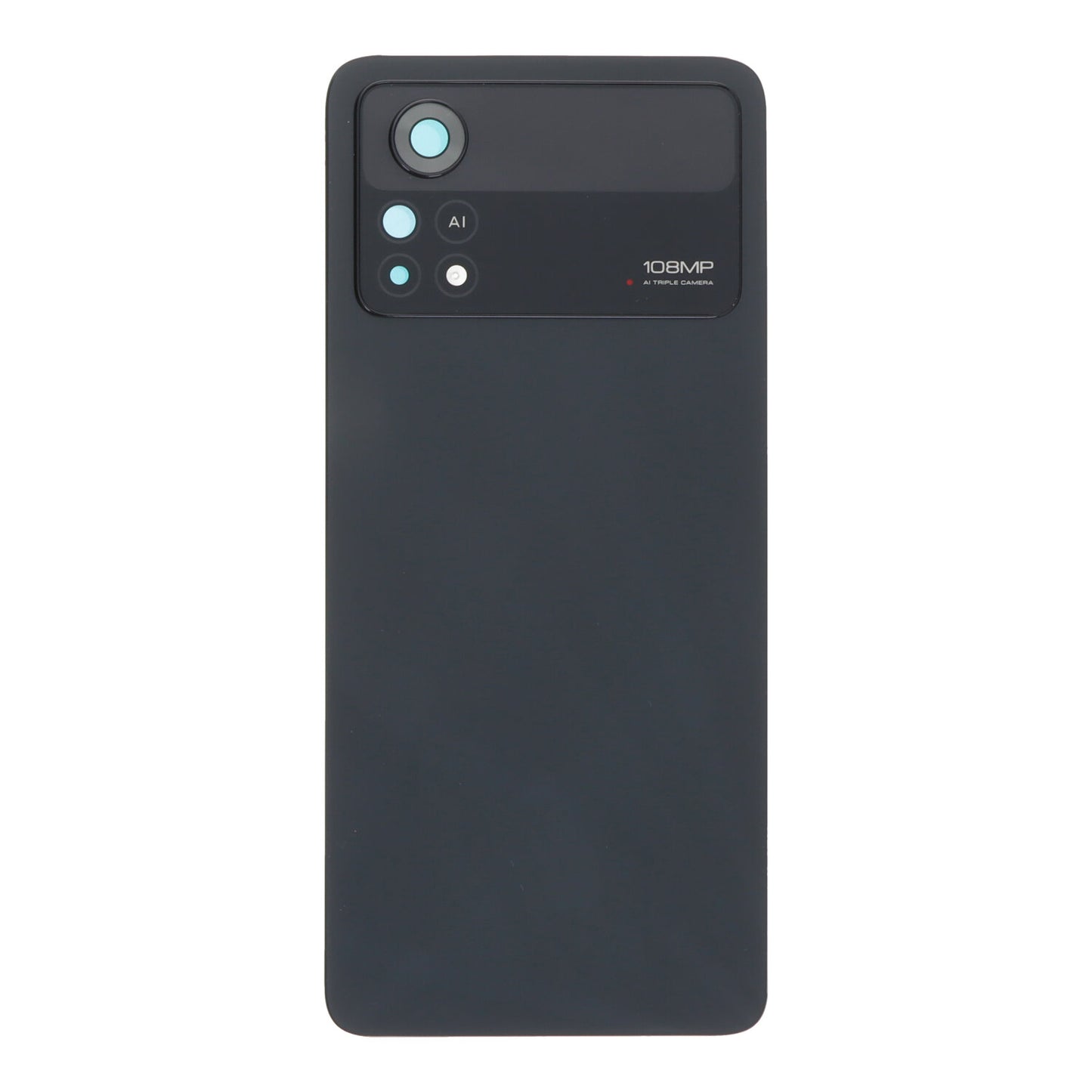 Batterij cover + batterij cover plaklaag + back camera lens en bezel voor Xiaomi Poco X4 Pro 5G zwart zonder logo OEM