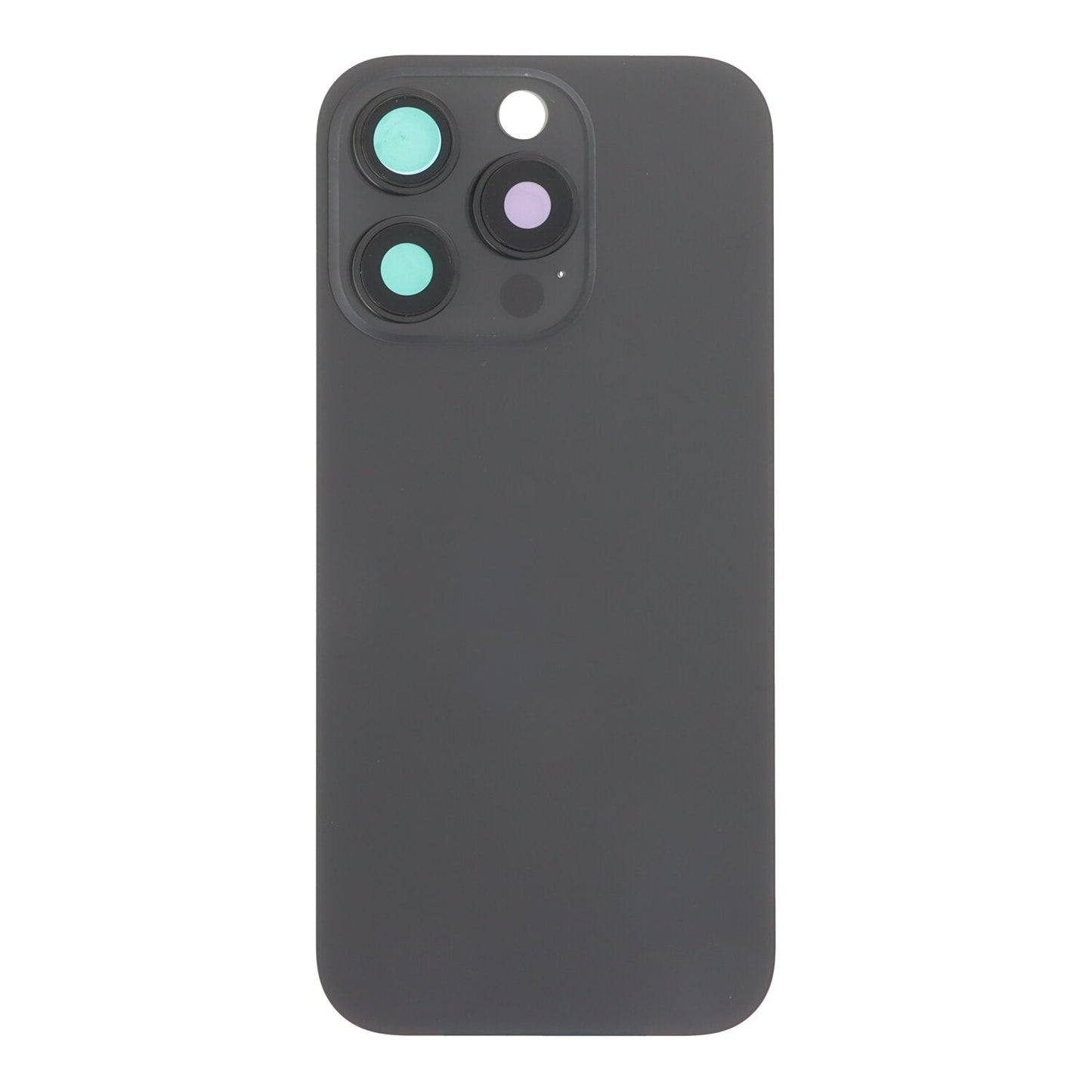 Batterij cover + Back Camera Lens en Bezel met magneetring + metalen plaat voor iPhone 16 Pro Black Titanium HQ
