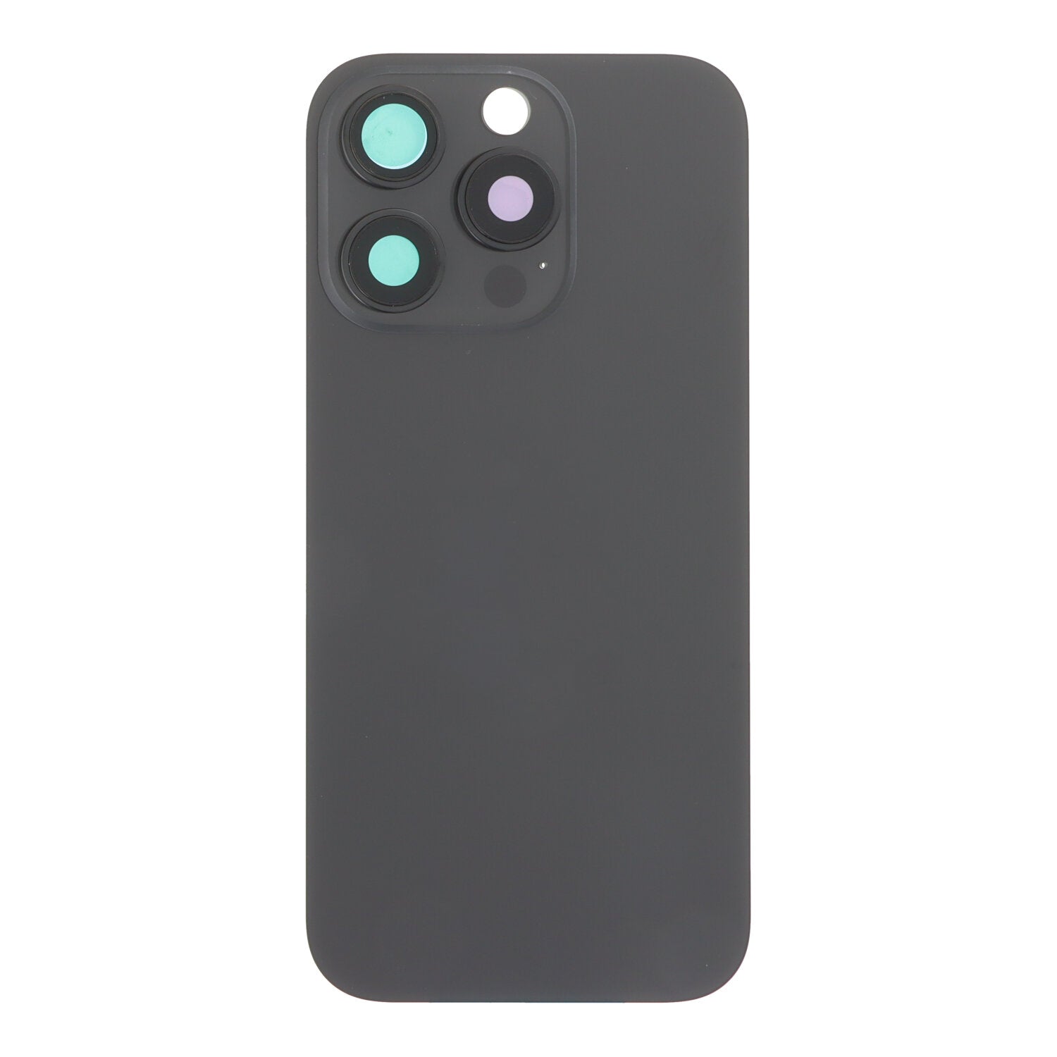 Batterij cover + Back Camera Lens en Bezel met magneetring + metalen plaat voor iPhone 16 Pro Black Titanium HQ