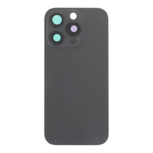 Batterij cover + Back Camera Lens en Bezel met magneetring + metalen plaat voor iPhone 16 Pro Black Titanium HQ