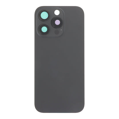 Batterij cover + Back Camera Lens en Bezel met magneetring + metalen plaat voor iPhone 16 Pro Black Titanium HQ