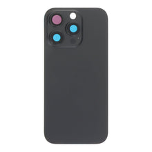 Batterij cover + Back camera lens en Bezel met magnetische ring + metalen plaat voor iPhone 16 Pro black titanium zonder logo OEM