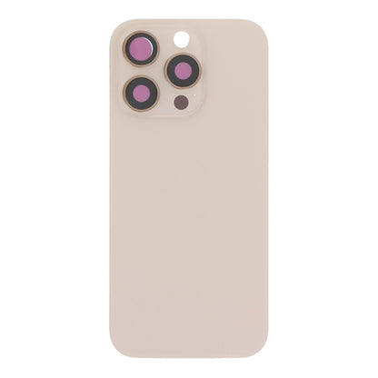 Batterij cover + Back Camera Lens en Bezel met Magnetism Ring+Metal Plate voor iPhone 16 Pro Desert Titanium (Origineel)