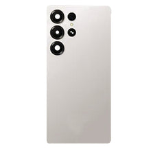 Batterij cover + batterij cover plaklaag + back camera lens en bezel voor Samsung Galaxy S25 Ultra titanium grey OEM