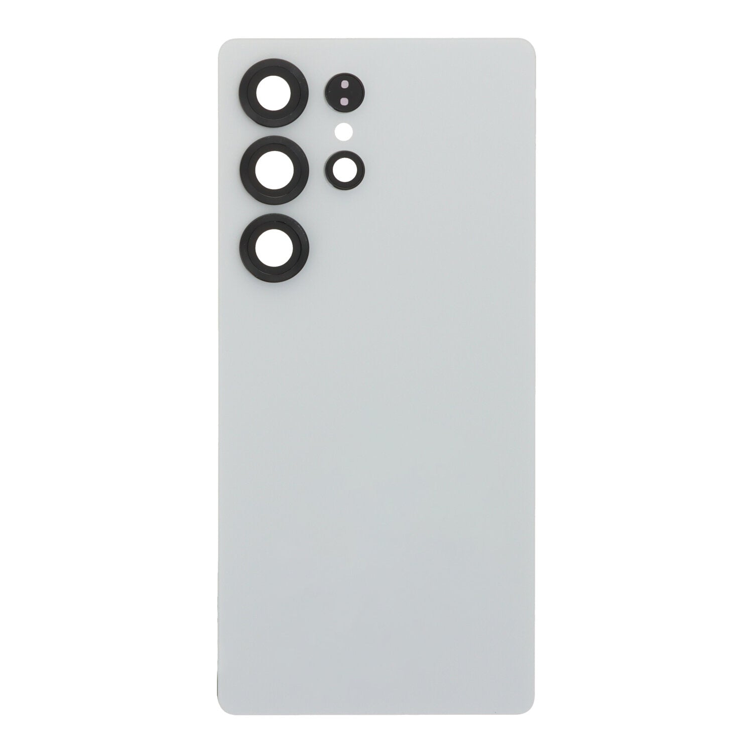 Batterij cover + batterij cover plaklaag + back camera lens en bezel voor Samsung Galaxy S25 Ultra titanium white silver zonder logo HQ