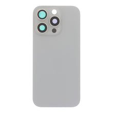 Batterij cover en back camera lens en bezel met magneetring en metalen plaat voor iPhone 16 Pro Natural Titanium HQ