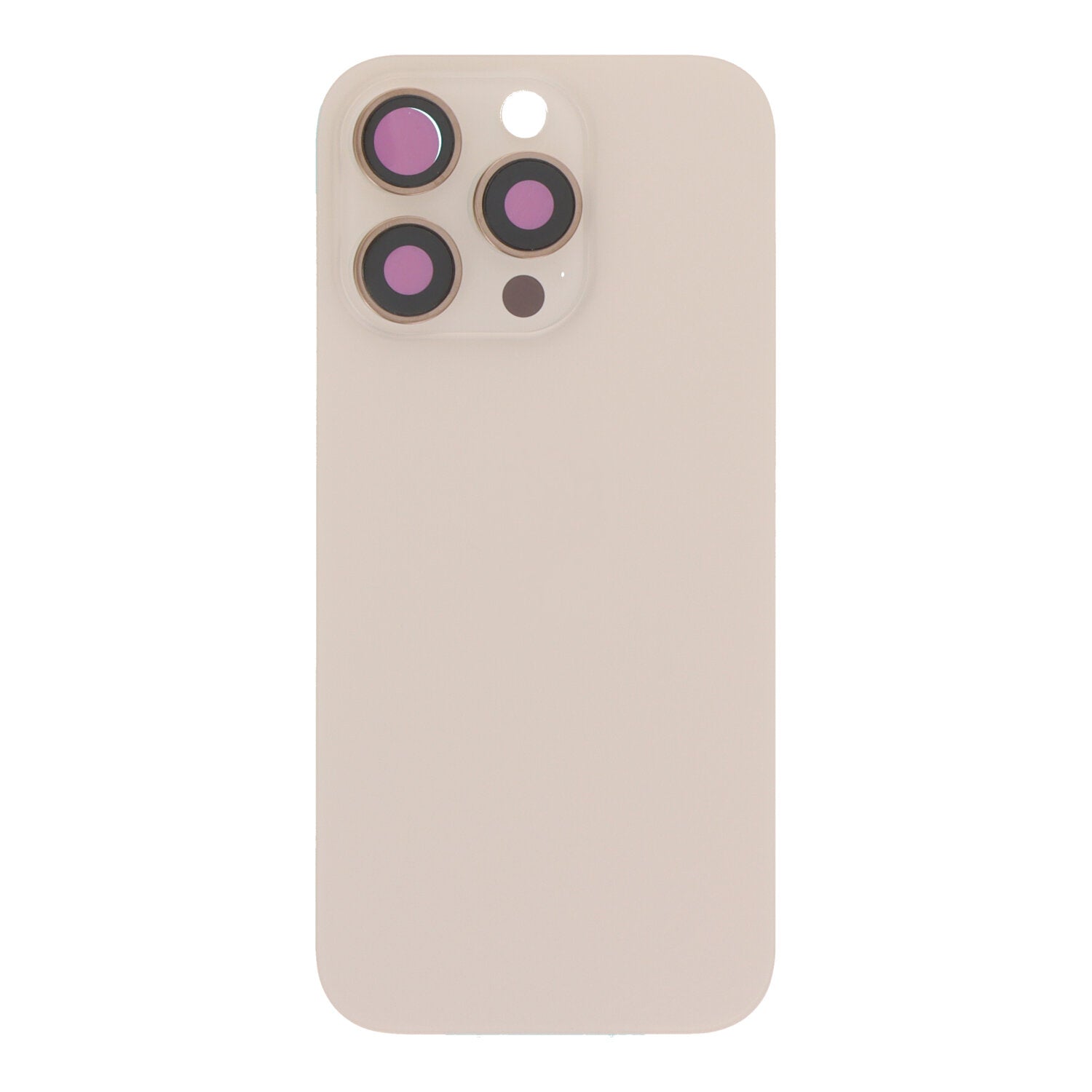 Batterij cover en Back Camera Lens en Bezel met magneetring + metalen plaat voor iPhone 16 Pro Desert Titanium zonder Logo OEM