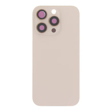 Batterij cover en Back Camera Lens en Bezel met magneetring + metalen plaat voor iPhone 16 Pro Desert Titanium zonder Logo OEM