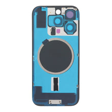 Batterij cover en back camera lens en bezel met magnetische ring en metalen plaatje voor iPhone 16 Pro black titanium