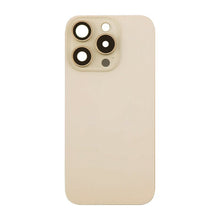Batterij cover en back camera lens en bezel met magnetische ring, metalen plaat, draadloze oplaadchip, en flitslicht voor iPhone 16 Pro Desert Titanium Origineel