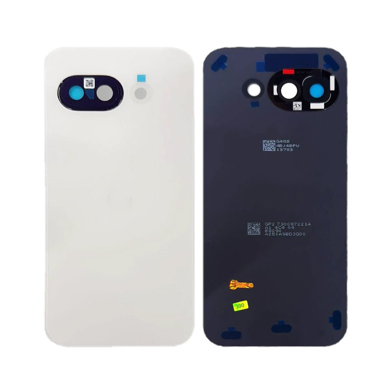 Batterij cover en batterij cover plaklaag en back camera lens en bezel voor Google Pixel 9a Porcelain HQ