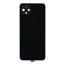 Batterij cover en plaklaag + back camera lens en bezel voor Google Pixel 4 Black (Origineel)
