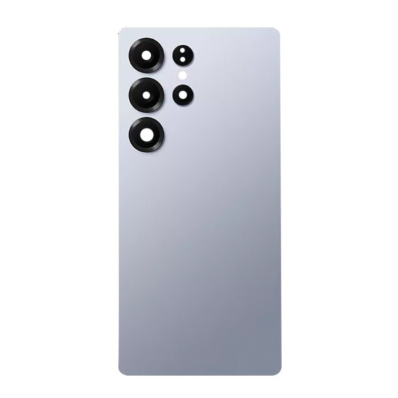 Batterij cover en plaklaag, back camera lens en bezel voor Samsung Galaxy S25 Ultra Titanium Silver Blue OEM