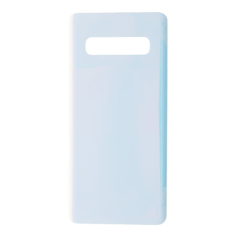 Batterij cover met plaklaag voor Samsung Galaxy S10 wit OEM