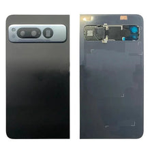 Batterij cover + plaklaag + back camera lens en bezel voor Google Pixel Fold Obsidian origineel