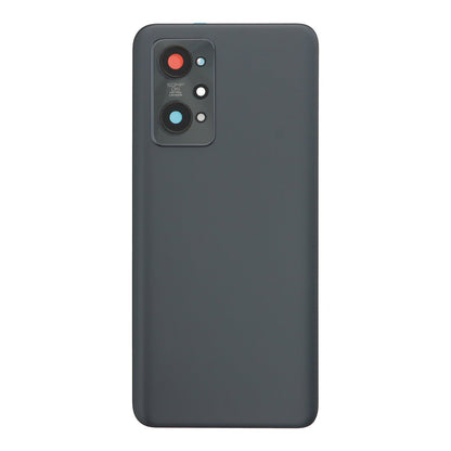 Batterij cover + plaklaag + back camera lens en bezel voor Realme GT2 zwart origineel - OEM Spares
