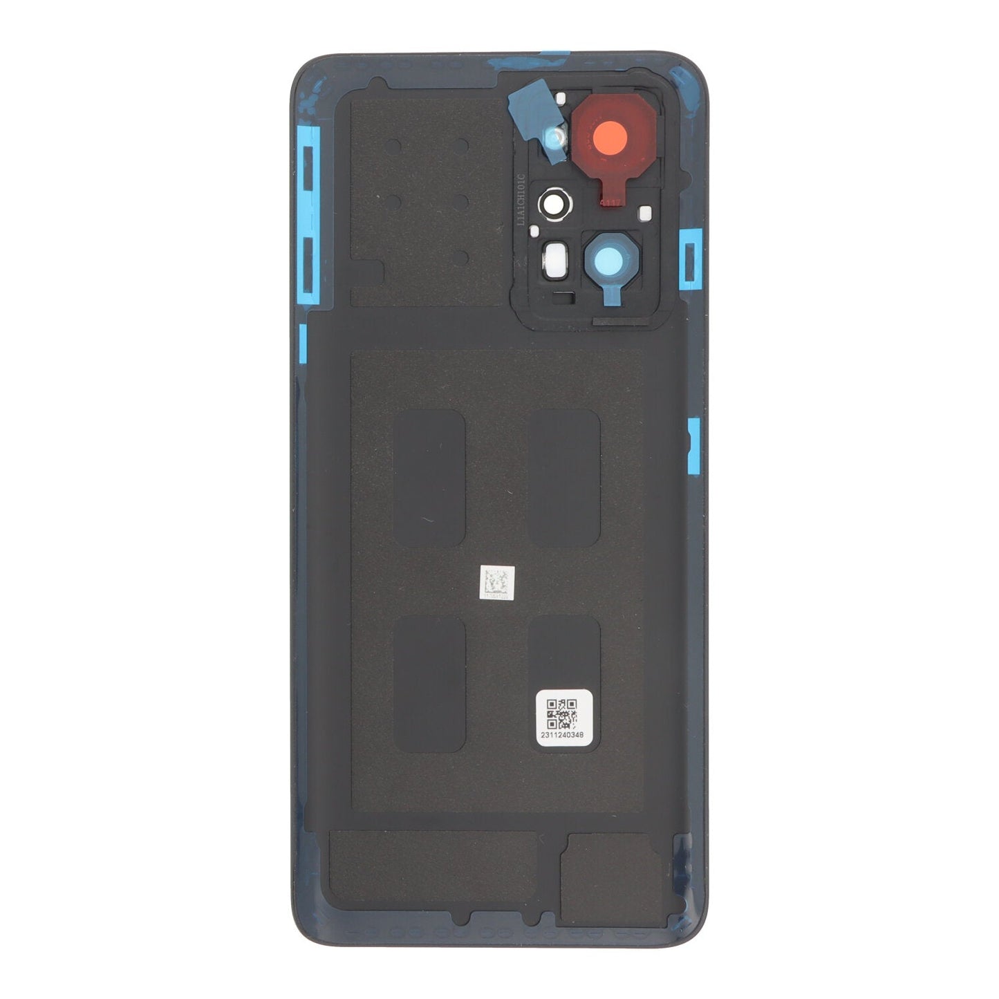 Batterij cover + plaklaag + back camera lens en bezel voor Realme GT2 zwart origineel - OEM Spares