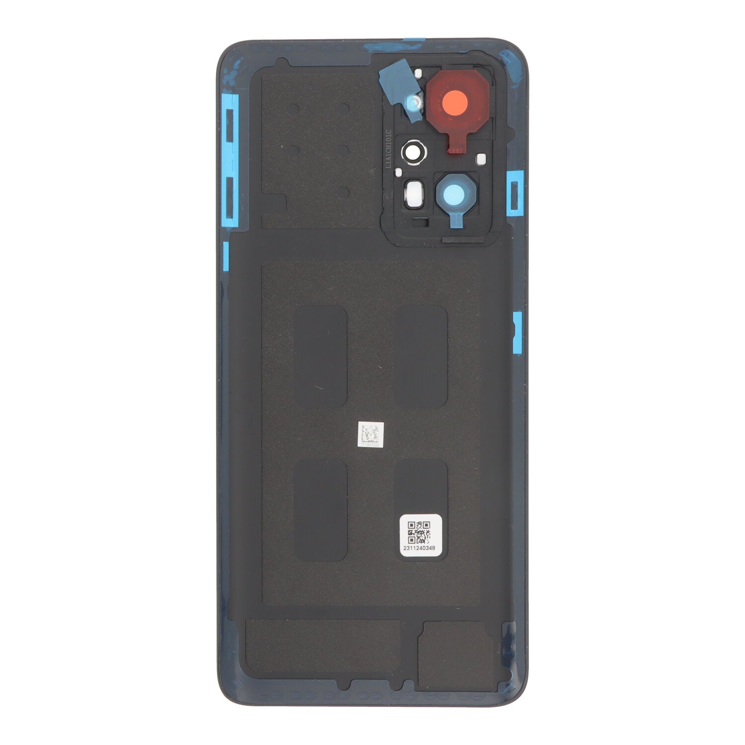 Batterij cover + plaklaag + back camera lens en bezel voor Realme GT2 zwart origineel - OEM Spares