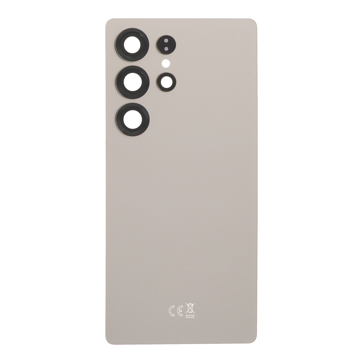 Batterij cover + plaklaag + back camera lens en bezel voor Samsung Galaxy S25 Ultra Titanium Gray zonder Logo HQ