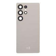 Batterij cover + plaklaag + back camera lens en bezel voor Samsung Galaxy S25 Ultra Titanium Gray zonder Logo HQ