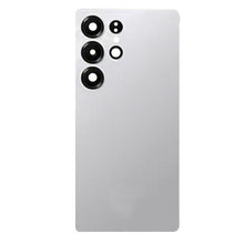 Batterij cover + plaklaag batterij cover + back camera lens en bezel voor Samsung Galaxy S25 Ultra Titanium White Silver HQ