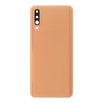 Batterij cover + plaklaag voor batterij cover + back camera lens en bezel voor Samsung Galaxy A50 Oranje Origineel