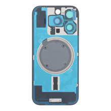 Batterij cover en back camera lens en bezel met magneetring en metalen plaat voor iPhone 16 Pro Natural Titanium HQ