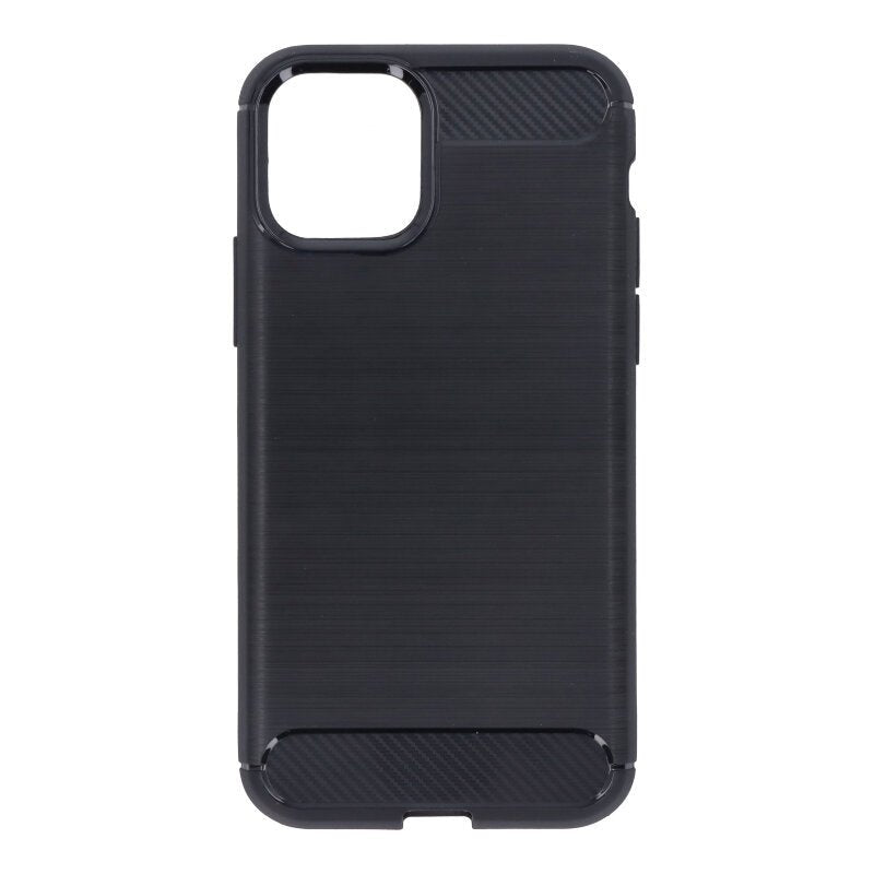 Carbon Fiber TPU geborsteld textuur schokbestendige hoes voor iPhone 11 Pro zwart