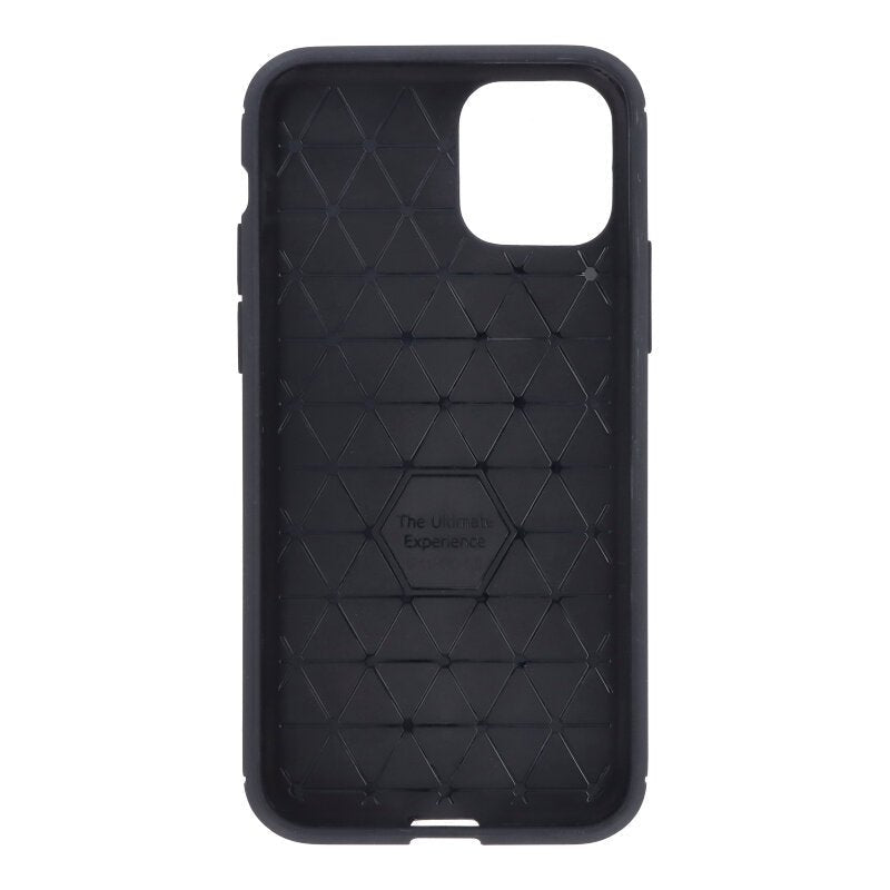 Carbon Fiber TPU geborsteld textuur schokbestendige hoes voor iPhone 11 Pro zwart