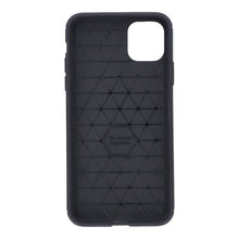 Carbon Fiber TPU geborsteld textuur schokbestendige hoes voor iPhone 6.5 (2019) Zwart
