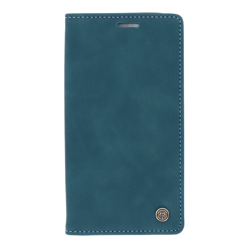 CaseMe - 013 PU + PC zakelijke stijl vintage matte horizontale flap lederen hoes voor iPhone 11 Blauw