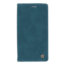 CaseMe - 013 PU + PC zakelijke stijl vintage matte horizontale flap lederen hoes voor iPhone 11 Blauw