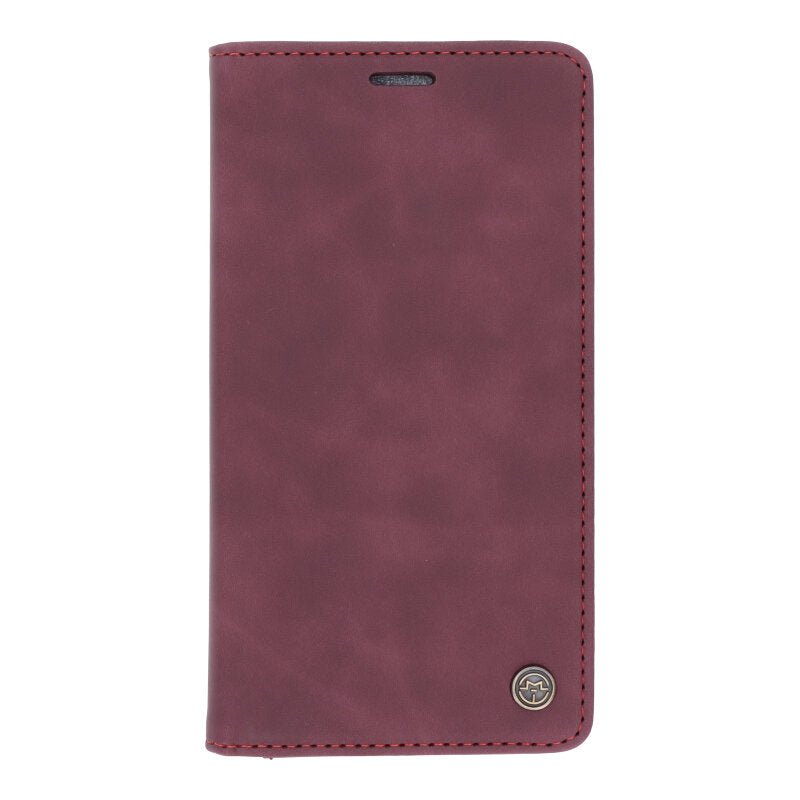 CaseMe - 013 PU + PC zakelijke stijl vintage matte horizontale flap lederen hoes voor iPhone 11 donkerrood