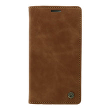 CaseMe - 013 PU + PC zakelijke stijl vintage matte horizontale flap leren hoes voor iPhone 11 Mocha