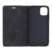 CaseMe - 013 PU + PC zakelijke stijl vintage matte horizontale flap leren hoes voor iPhone 11 zwart