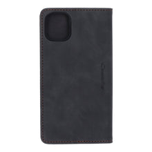 CaseMe - 013 PU + PC zakelijke stijl vintage matte horizontale flap leren hoes voor iPhone 11 zwart