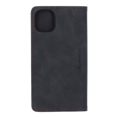 CaseMe - 013 PU + PC zakelijke stijl vintage matte horizontale flap leren hoes voor iPhone 11 zwart