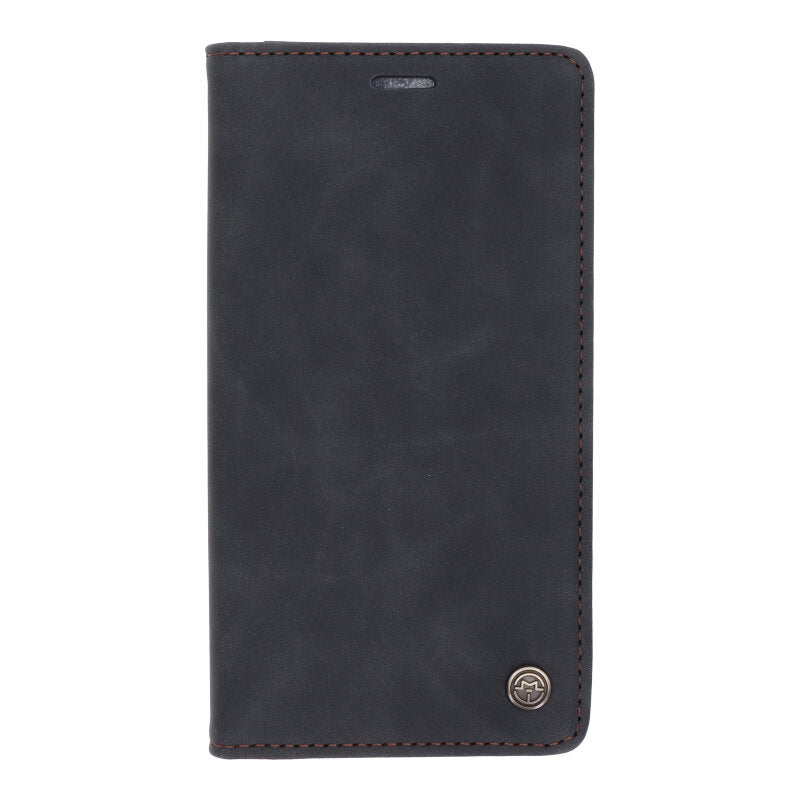 CaseMe - 013 PU + PC zakelijke stijl vintage matte horizontale flap leren hoes voor iPhone 11 zwart