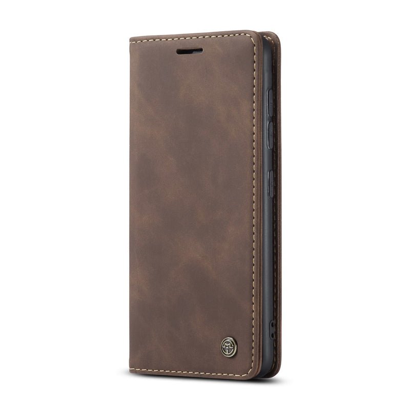 CaseMe - 013 TPU business stijl vintage matte horizontaal flap lederen hoes voor Samsung Galaxy S20/S20 5G bruin