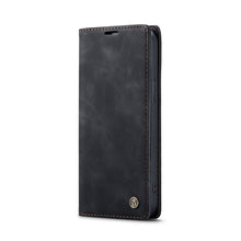 CaseMe - 013 TPU business stijl vintage matte horizontale flap lederen hoes voor iPhone 17 Pro zwart
