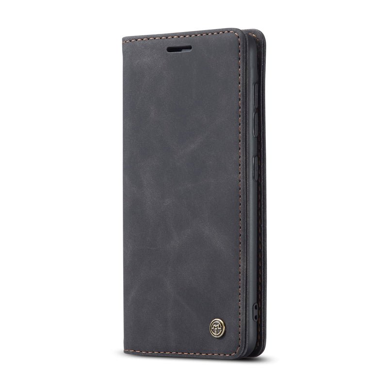 CaseMe - 013 TPU business stijl vintage matte horizontale flap lederen hoes voor Samsung Galaxy S20/S20 5G zwart