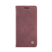 CaseMe - 013 TPU business stijl vintage matte horizontale flap leren hoes voor iPhone 12 Mini rood