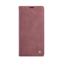 CaseMe - 013 TPU business stijl vintage matte horizontale flap leren hoes voor iPhone 12/12 Pro rood