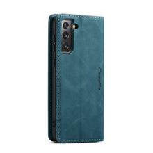 CaseMe - 013 TPU business style vintage matte horizontale flap lederen case voor Samsung Galaxy S20 FE/S20 FE 5G blauw
