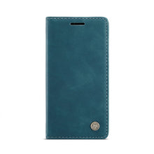 CaseMe - 013 TPU Business Style Vintage Matte Horizontale Flap Leren Hoes voor iPhone 12 Mini Blauw