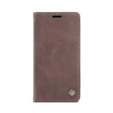 CaseMe - 013 TPU Business Style Vintage Matte Horizontale Flap Leren Hoes voor iPhone 12 Pro Max Bruin